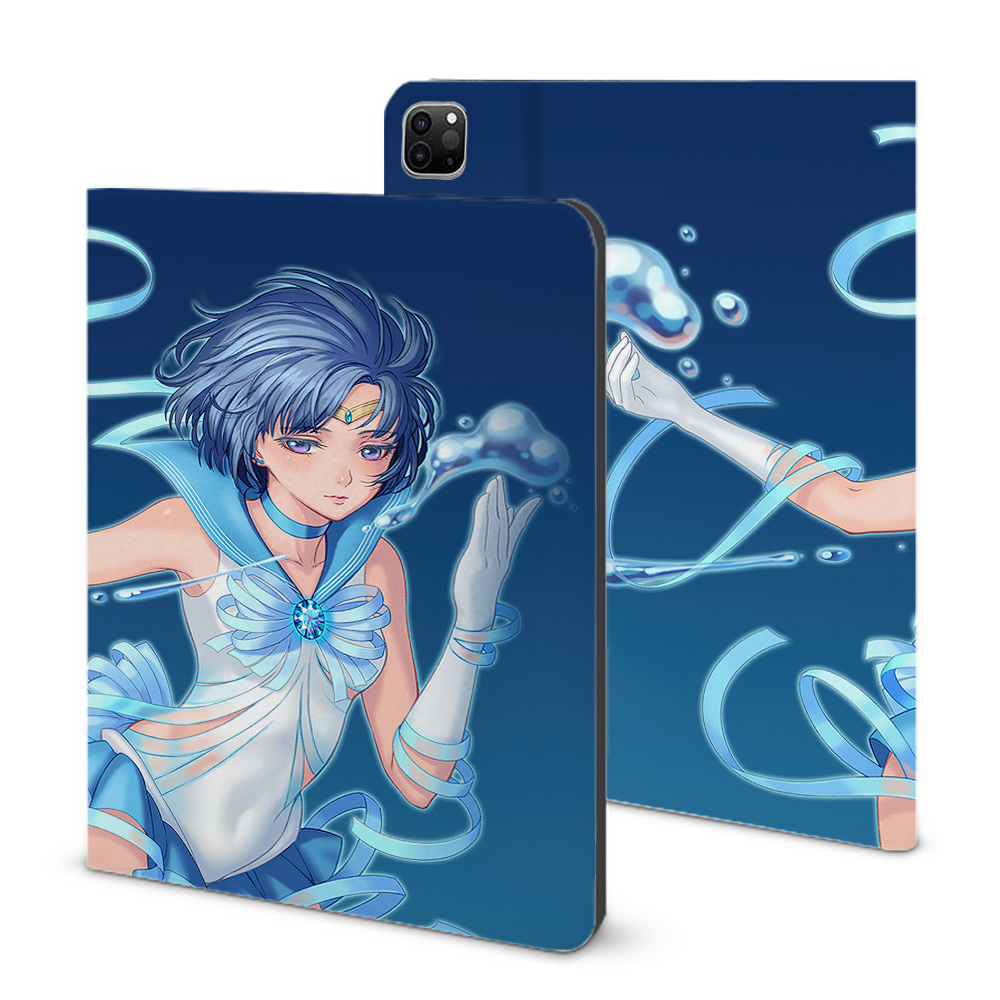 （画像用） 美少女戦士セーラームーン Sailor Moon IPad ケース ブック型 PUレザー TPU 耐衝撃 軽量 薄型 ペン収納なし 全面保護 IPad 各モデル対応